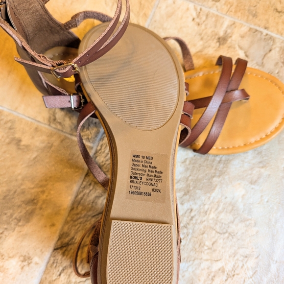 SO Brown Gladiator style sandals size 10 - Picture 4 of 4